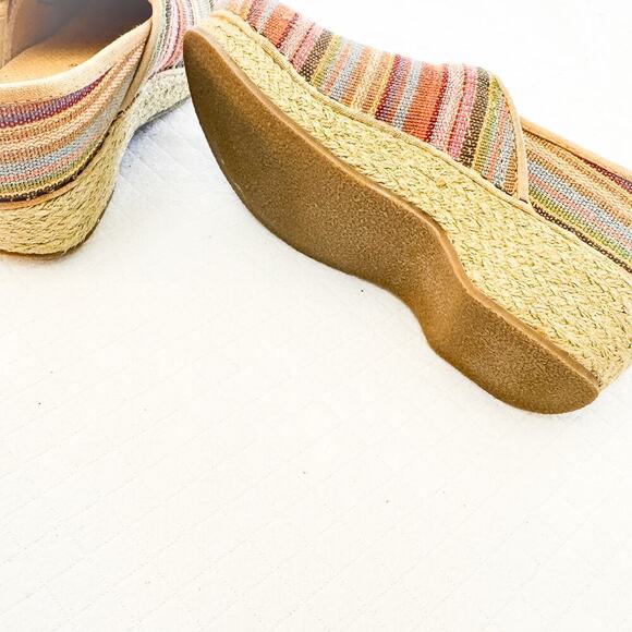 Dansko Jute Pro Stripe Pattern Womens Professional Vegan Clogs Size 36 EUC-MINT - Picture 3 of 5